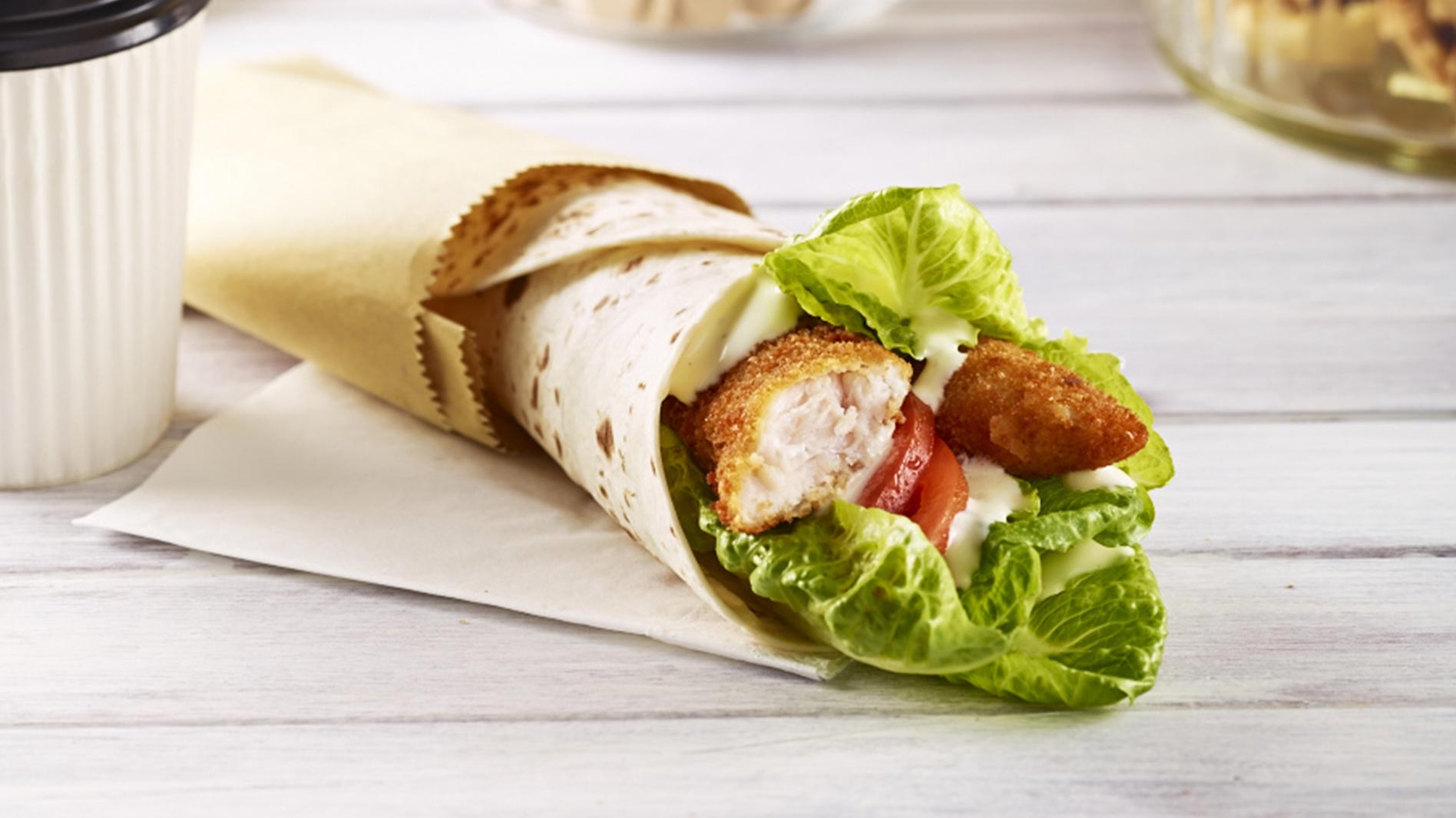 Chicken Fillet Caesar Wrap Goodman Fielder Food Service