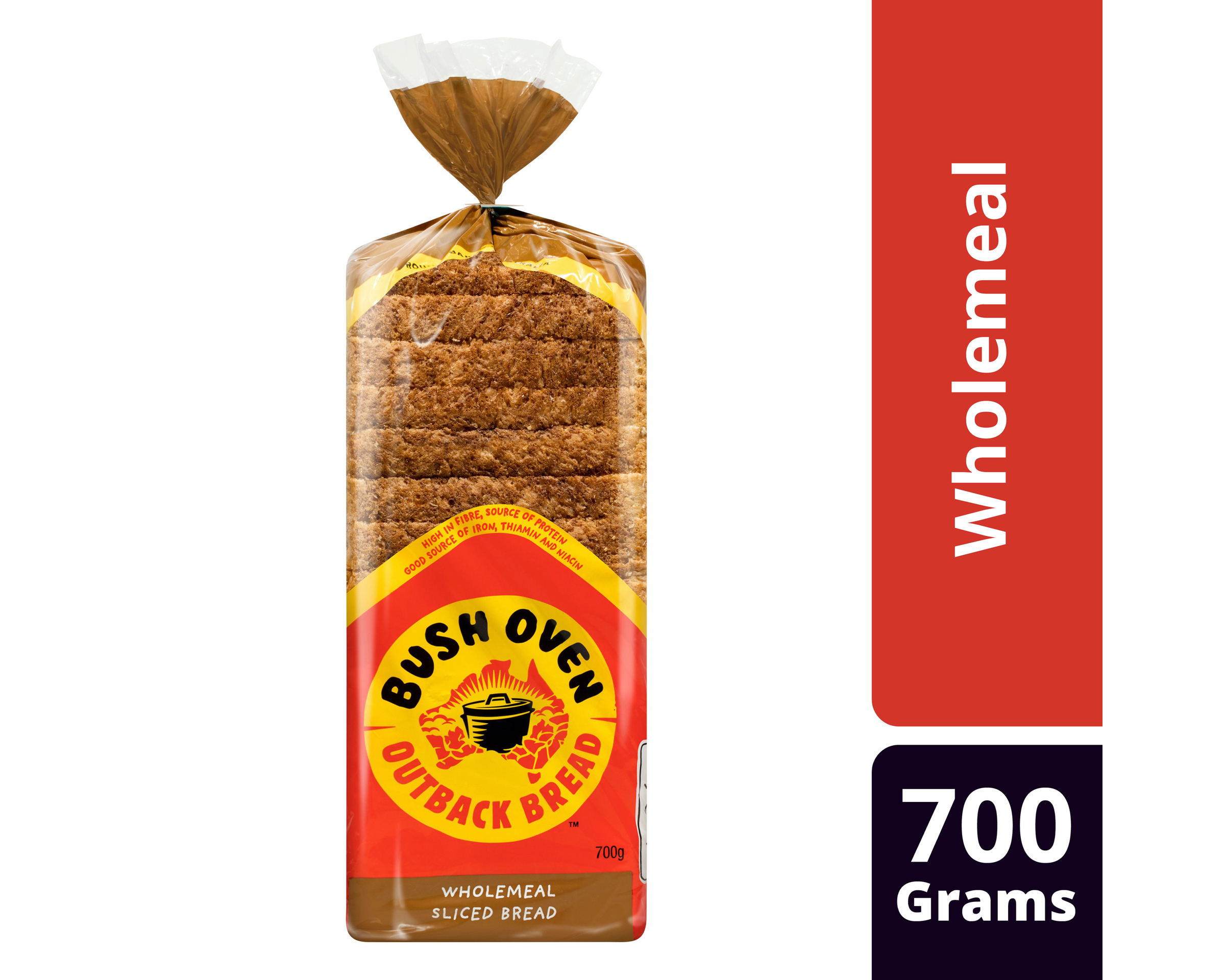 Bush Oven Sliced Bread Wholemeal 700 g product photo