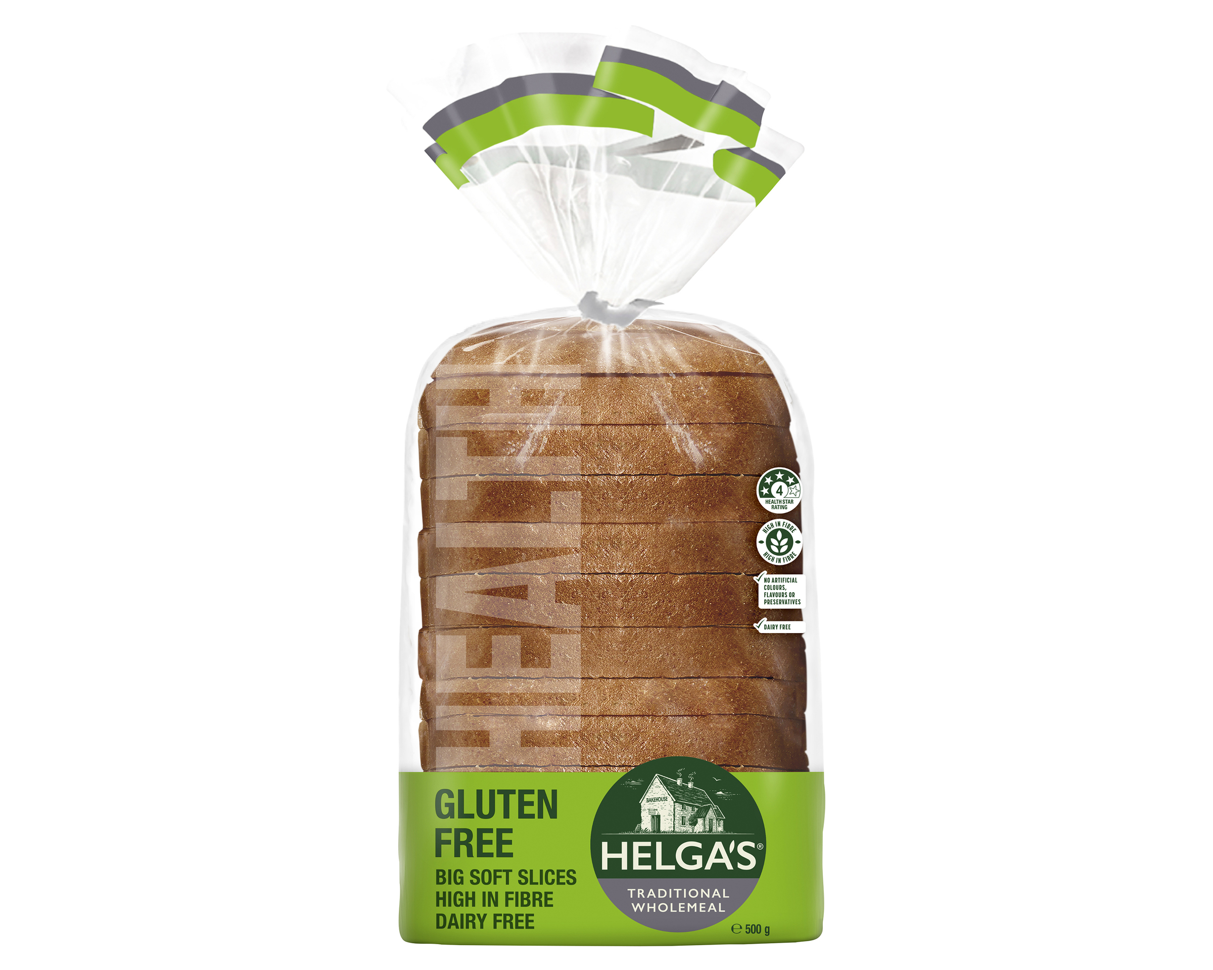 Helgas Gluten Free Bread Slices Traditional Wholemeal 500 g product photo