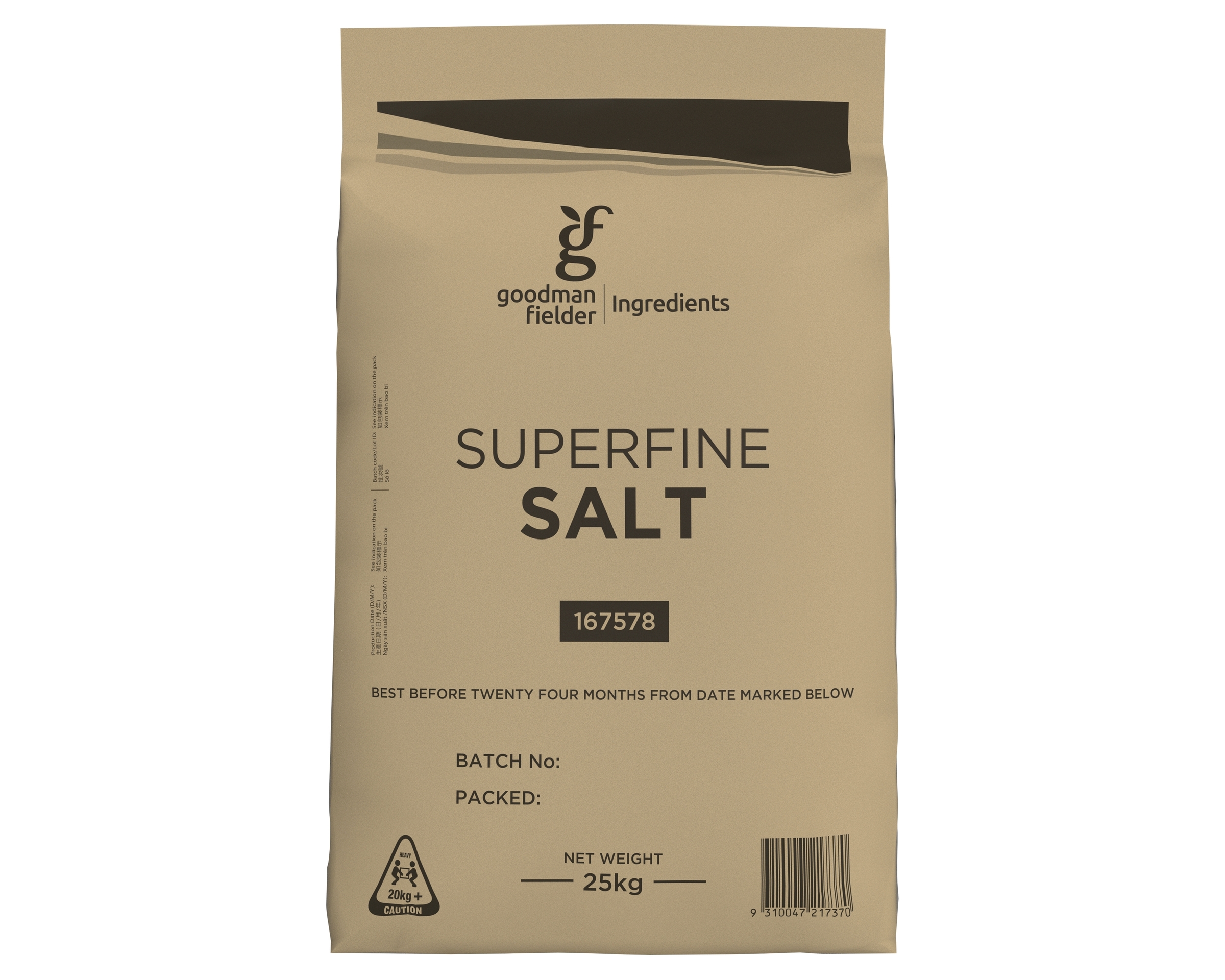 Goodman Fielder Ingredients Superfine Salt 25kg product photo