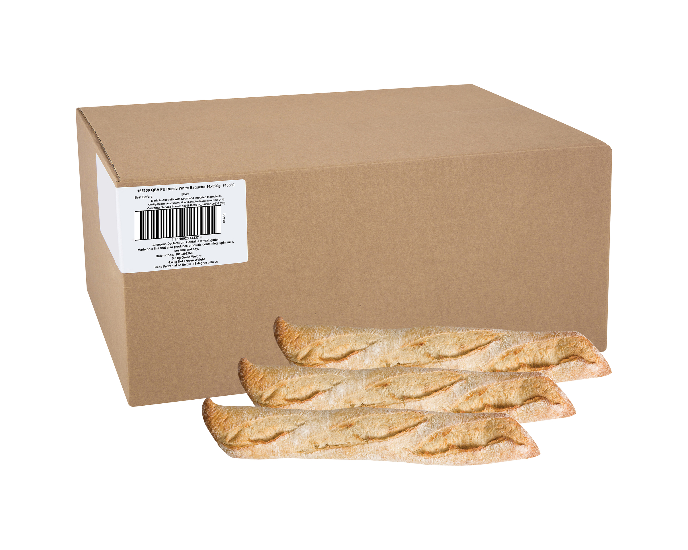 QBA Rustic White Baguette 14 x 320g product photo