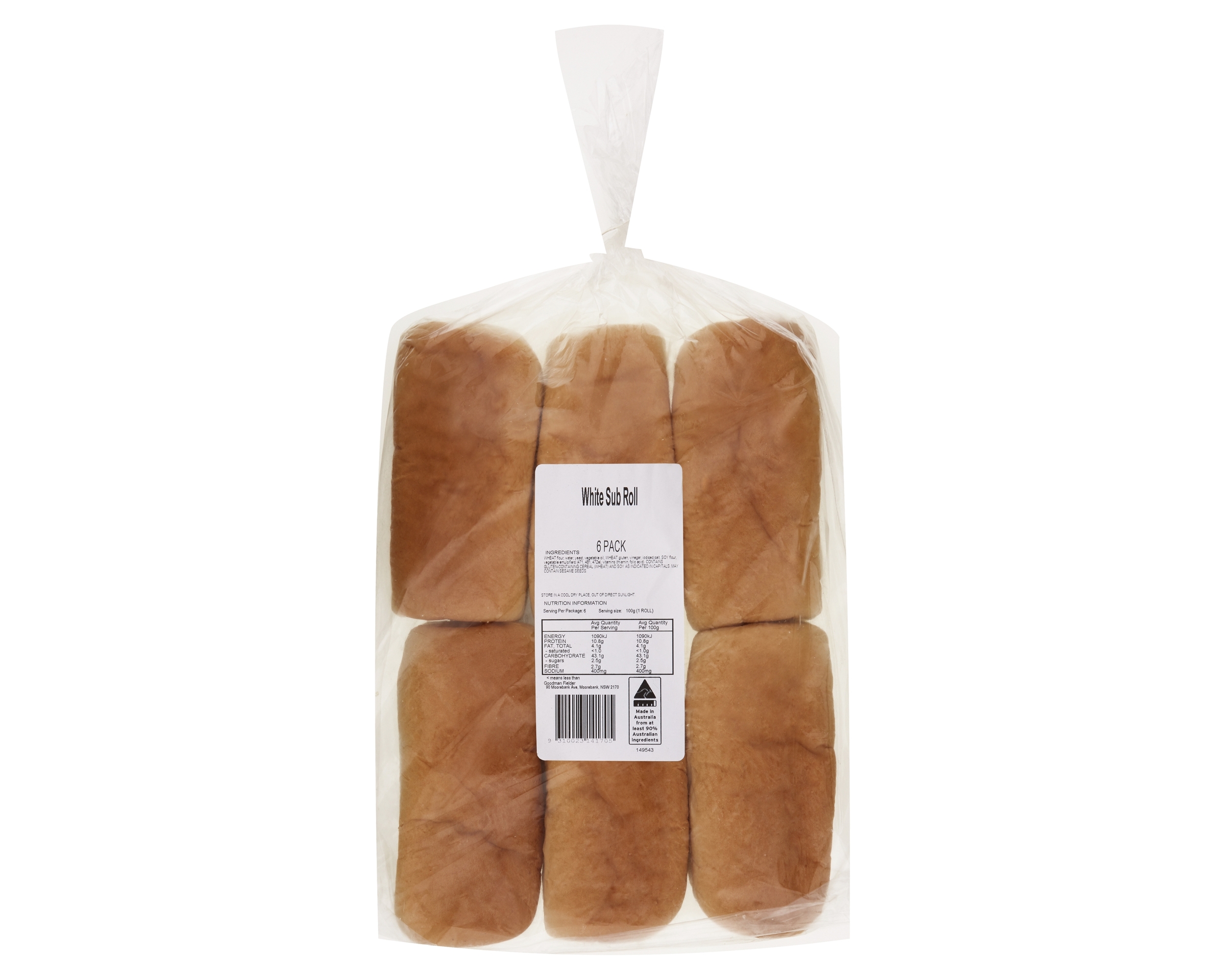 Unbranded Roll White Sub P6 600 g product photo