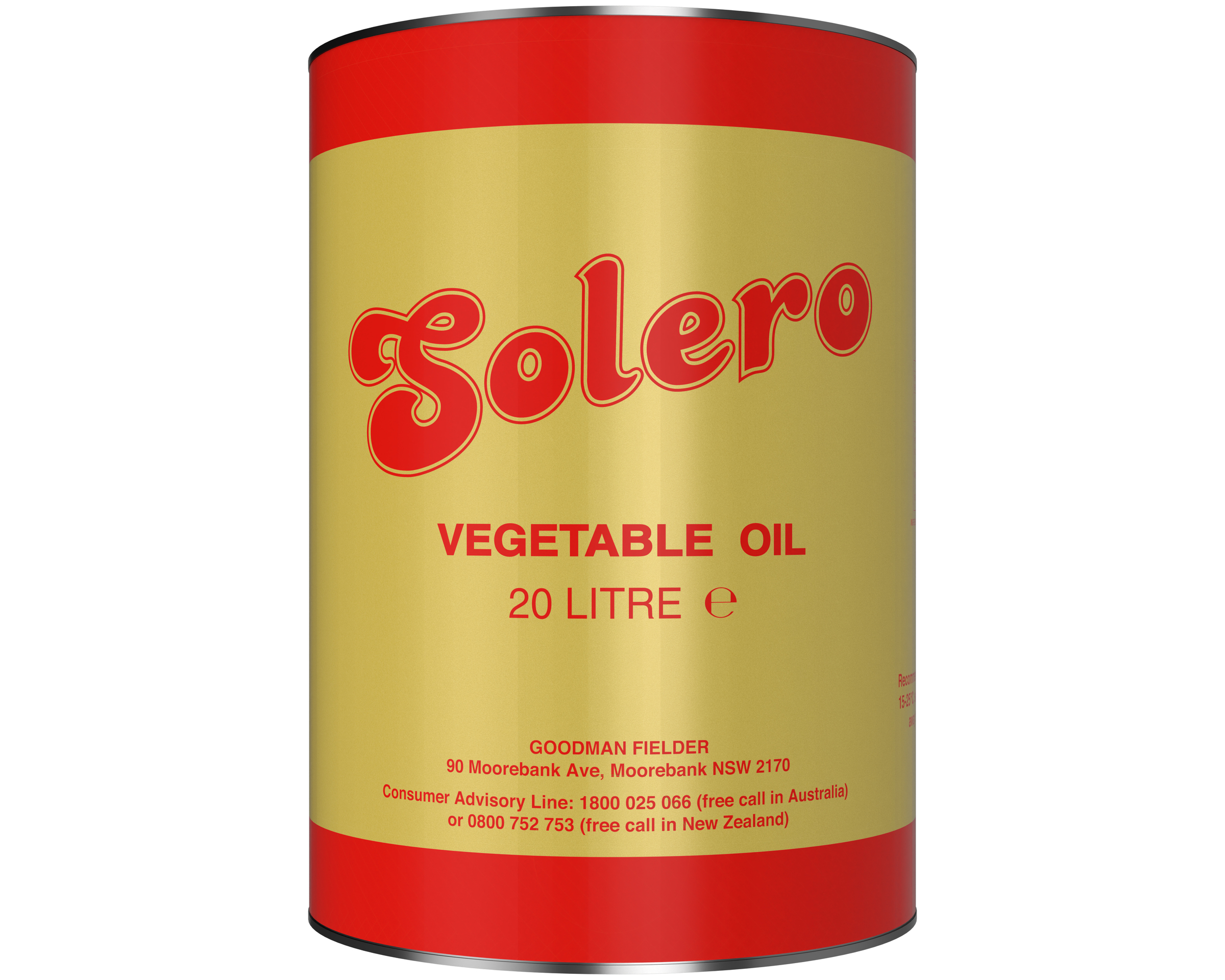 Solero Vegetable Oil Blended Edible 20 l product photo