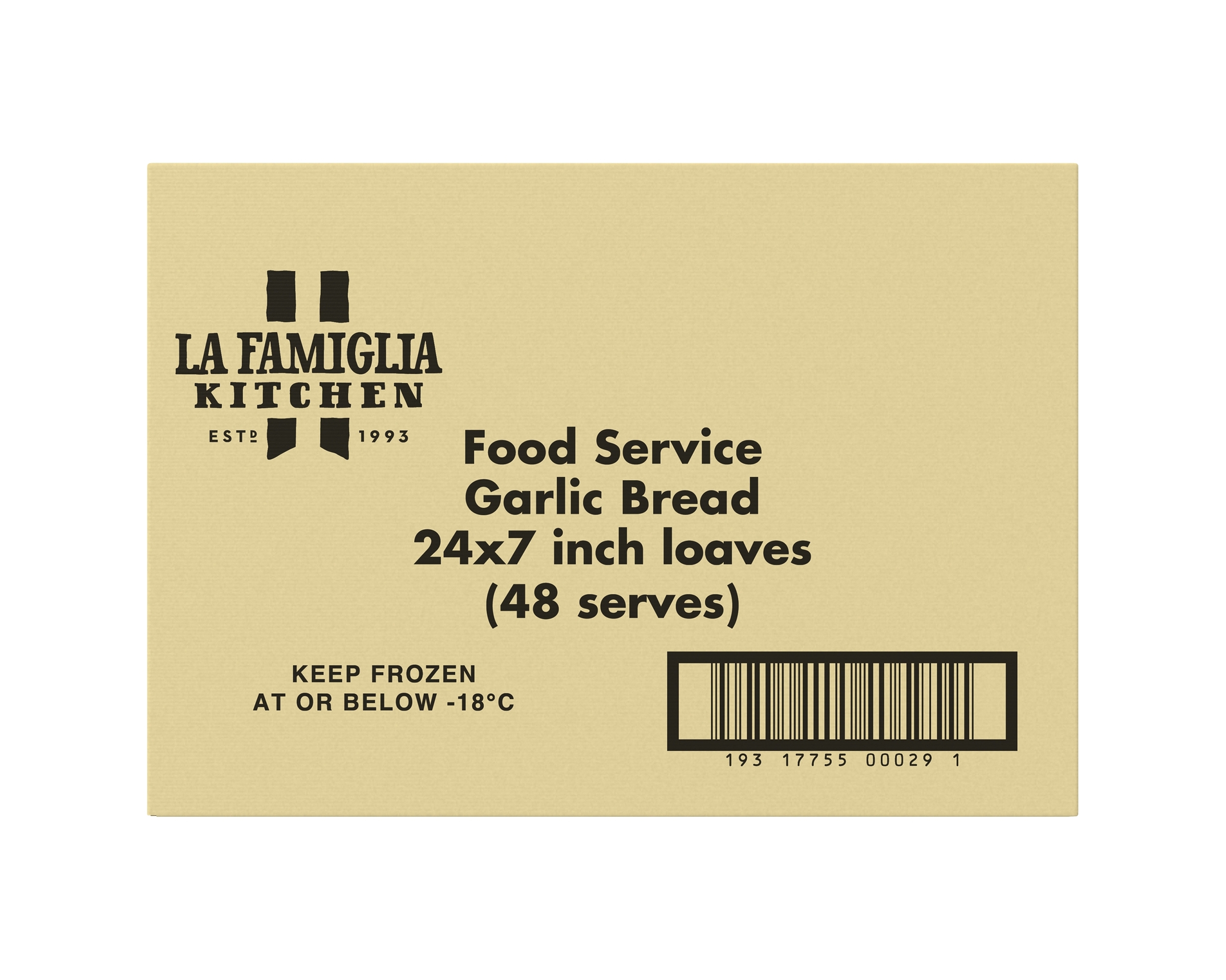 La Famiglia Food Service 7 Inch Garlic Bread 24 Units product photo