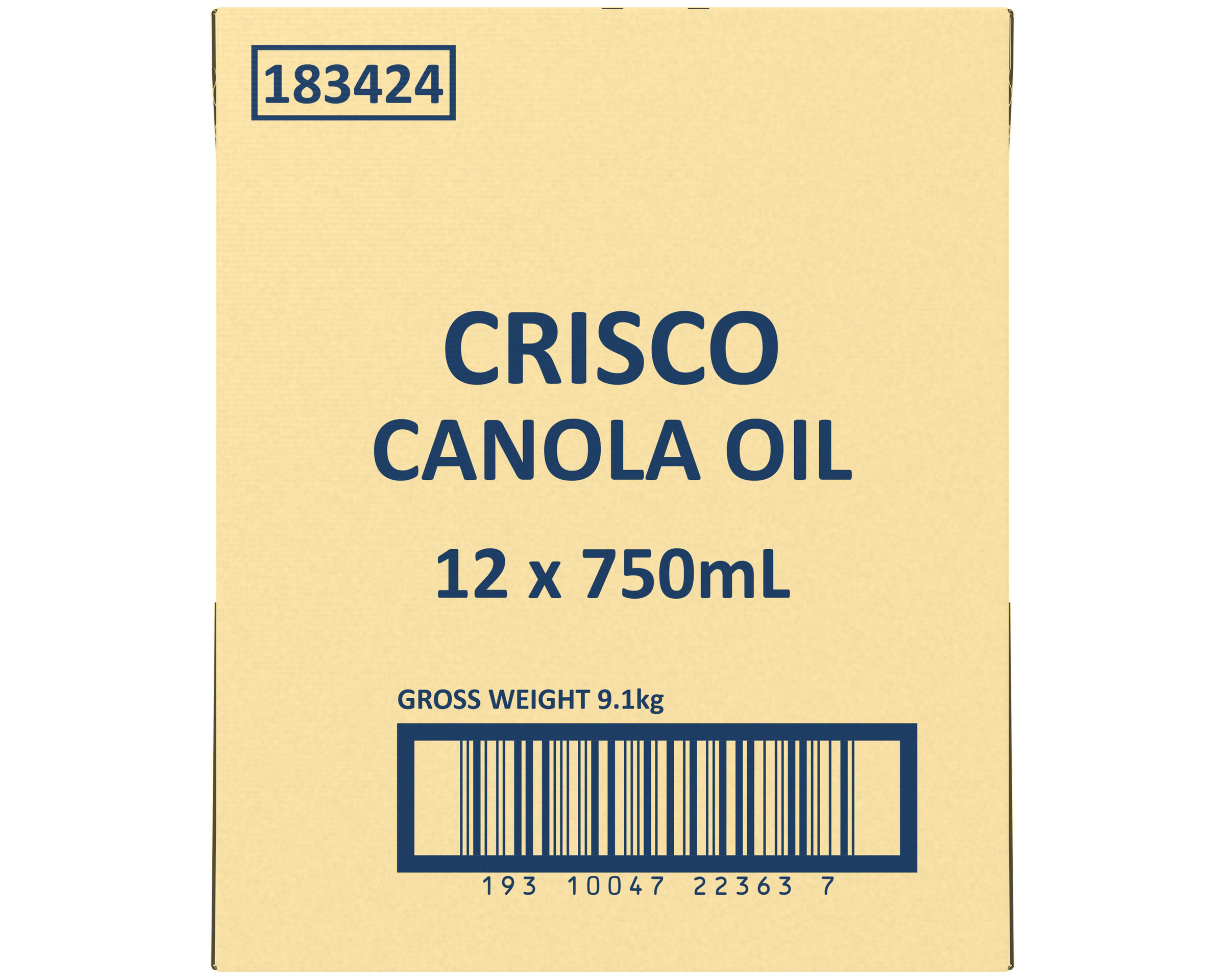 Crisco Canola Oil 12 x 750ml product photo