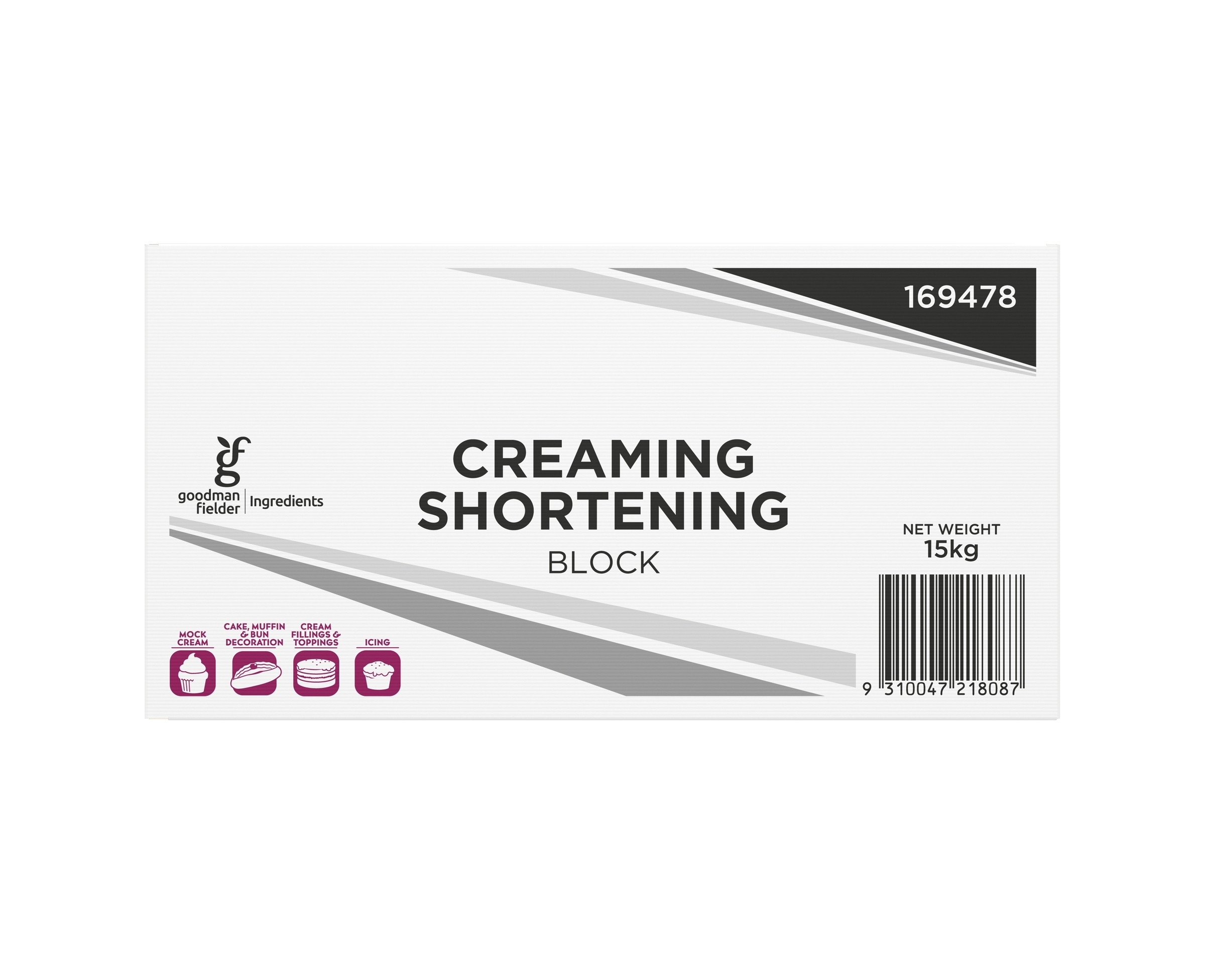 Goodman Fielder Ingredients Creaming Shortening Block 15kg product photo