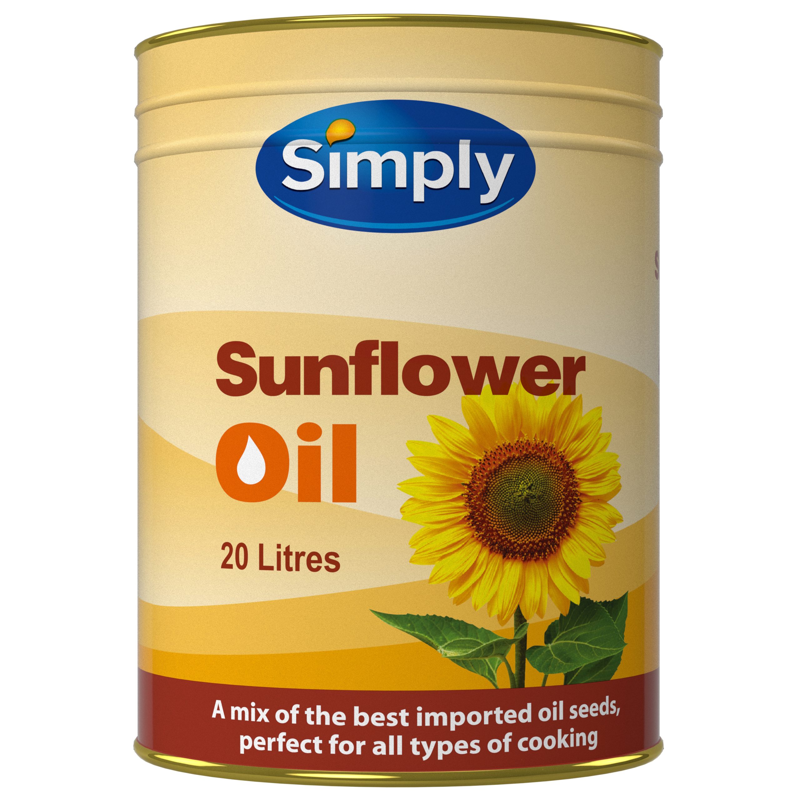 Simply Sunflower Oil 20l Bung Drum Goodman Fielder Food Service