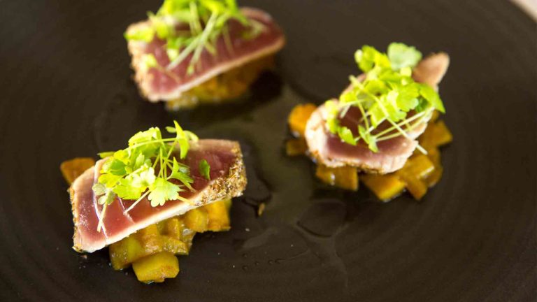 Spiced crusted tuna