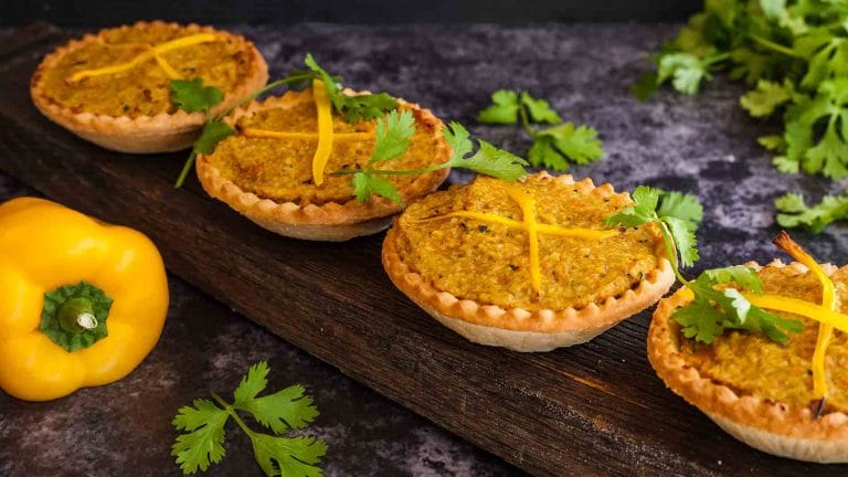 Image showing four thai green curry tarts