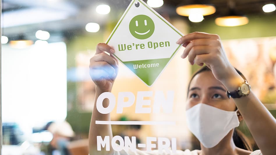 Restaurant with Open Sign