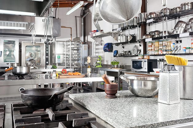 A commercial kitchen